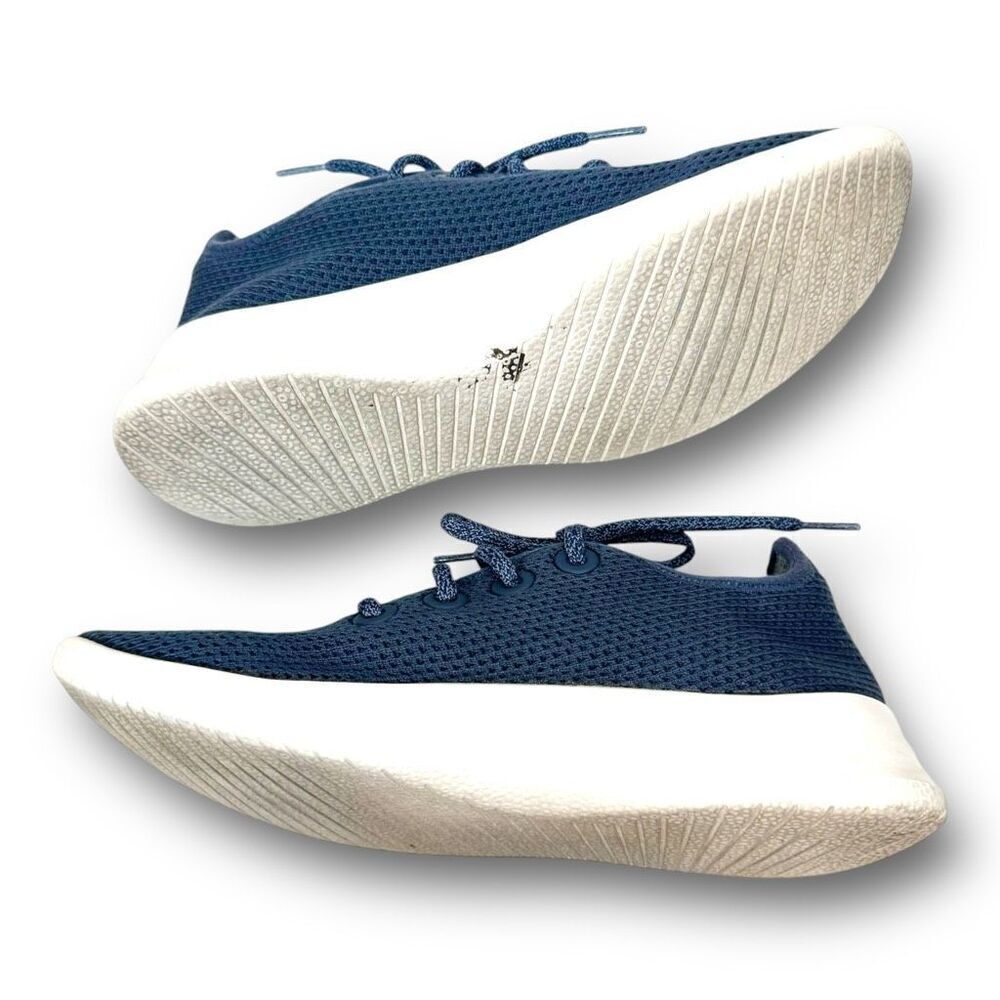 Allbirds Women’s Tree Runners Sneakers in Marine Blue (White Sole) Size 9 - Picture 8 of 9